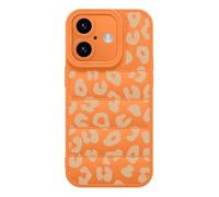 FBHGLOA for iPhone 17 6.3'' Cute Stylish Leopard Print Phone Case, Aesthetic Cheetah Tortoise Pattern Phone Cover Soft Silicone Puffer Touch Cloth Full Portection Shockproof Case for Women Girls