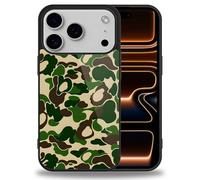 FBHGLOA for iPhone 17 Pro Max 6.9'' Classic Green Camo Phone Case, Retro Cool Camouflage Duck Hunter Aesthetic Case for Women Girls Men Full Camera Lens Protective Shockproof Soft Slim TPU Cover