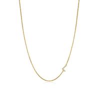 FBHSY Sideways Initial Necklace for Women, 14k Gold Plated Dainty Cubic Zirconia Sideways Alphabet 26 A-Z Letter Necklace, Personalized Tiny Monogram Initial Necklace Gifts for Women Girls