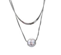 FBHSY Vintage Pearl Multilayer Stand Choker Necklace