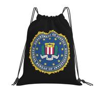 Fbi Badge Light Backpack Comfortable Drawstring Bag Fashion Gym Bag For Football Yoga Birthday Gift