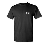FBI Novelty Duty Bureau Investigation Men's T-Shirt Unisex Black Tee Clothing XL