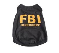 FBI - Print Black Tee Comfortable Cotton Fit, Easy Pull Over Style Versatile For Daily Walks & Special Events (FBI, M)