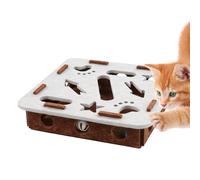 Fbinys Cat Nail File Toy - Felt Interactive Pet Games with 2 Bell Balls | Cat Puzzle Toy - for Mental Stimulation Training Exercise Kitten Home Indoor
