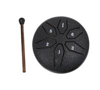 Fbinys Pocket Steel Tongue Drum - 3 Inches Small Musical Instrument With Stick - 6 Notes Small Musical Instrument For Maintaining Peaceful Mood