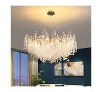 FBITE Chandelier Nordic Luxury Chandeliers LED Living Room Pendant Light Bedroom Lighting Villa Ceiling Lamp Dining Room Crystal Chandelier (Body Color : 80CM) (60CM)