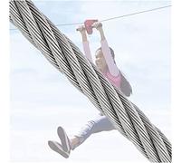 FBITE Wire Stainless Steel Wire Rope 6Mm, Heavy-Duty Aircraft Wire Rope Garden Wire for Home Backyard, 10-100 M Long/10M/32.8Ft