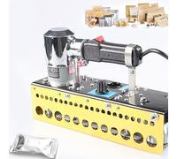 FBJAMZ 15mm Handheld Heat Sealer for Plastic Bags - Automatic Continuous Chain Wheel Machine for Thick Foil & Kraft Paper Packaging