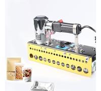 FBJAMZ 15mm Handheld Heat Sealer for Plastic Bags - Automatic Continuous Chain Wheel Machine for Thick Foil & Kraft Paper Packaging