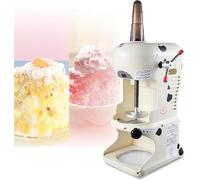 FBJAMZ Commercial Electric Snow Cone Machine, 350W Ice Shaver for Coffee Shops & Events, High Efficiency Ice Crusher for Smoothies (White)