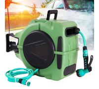 FBJAMZ Retractable Hose,Garden Hose Reel with 20+2m Hose Hosepipe,9 Water Outlets,180° Rotating Base,with Portable Handle