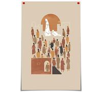 FBKDVC Jesus Christian Scripture Canvas Wall Art Minimalist Boho Healed Woman Story Poster Modern Bible Inspired Print Painting Religious Pictures For Living Room Bedroom Wall Decor 12x16in Unframed