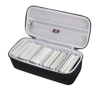 FBLFOBELI 900+ Card Game Case Compatible with UNO/Piles/Phase 10/Exploding Kittens/Five Crowns/Flip 7/Go Fish/Monopoly Deal and Playing Card, Case Only (Black+Gray)