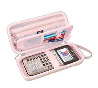 FBLFOBELI Case for Texas Instruments TI-84 Plus CE/TI-84 Plus Calculator | Rose Gold, for TI-83 Plus/TI-Nspire CX II CAS/TI-89 Titanium/TI-85 /TI-86/Casio fx-9750GIII, Mesh Pocket for Accessories