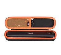 FBLFOBELI EVA Hard Case for Epson Workforce ES-50 ES-60W Portable Scanner | Fits for Epson RapidReceipt RR-60/RR-70W & Workforce ES-55R/ES-65WR/DS-30/DS-70/DS-80W, Mesh Pocket for Cables, Orange