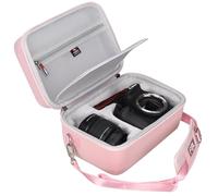 FBLFOBELI EVA Travel Storage Case For Canon EOS Rebel T7 DSLR Camera with 18-55mm Lens, Camera Protective Waterproof Carrying Bag (Case Only) (Pink)