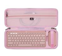 FBLFOBELI Hard Case for Logitech Pebble 2 Combo K380 K380s Pebble Keys 2 + M350 M355 Wireless Keyboard and Pebble Mouse Combo (Case Only) (Pink)