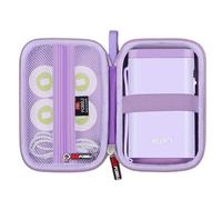 FBLFOBELI Hard Case for Nelko P21/TYPONOS P21/Niimbot D11/Phomemo D30 D35/JADENS D11/ORGBRO X1 X3 S001 Label Maker Machine, Mesh Pocket for Label Printer Tape Accessories (Case Only) (Purple)