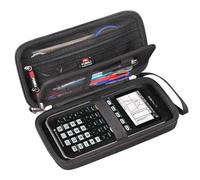FBLFOBELI Hard Case for Texas Instruments TI-84 Plus CE/TI-84 Plus/TI-83 Plus/Casio fx-9750GIII Color Graphing Calculator, Mesh Pocket for Pens, Cables and Other Accessories (Case Only) (Black)