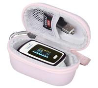 FBLFOBELI Hard Fingertip Pulse Oximeter Case, for Innovo Deluxe iP900AP/Zacurate Pro Series 500DL 500BL, for Small Children Blood Oxygen Monitor, 4.3x2.2x2.4 Inches, Case Only (Pink)