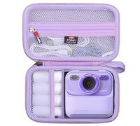FBLFOBELI Kids Instant Print Camera Case for DYLANTO/Cimizi/DUDUDRAGON/Gofunly/TIATUA/ETIKEZ/YTETCN Instant Print Camera, Kids Camera Storage for Print Paper and Accessories (Purple, Case Only)