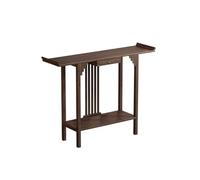 FBNMG Simple Bamboo Chinese-Style Entryway Table, Narrow Console Table, Display Table with Optional Drawer and Storage Shelf for Foyer Hallway Sofa Side Exhibition Room Study(47.24" Wx32.68 H, C)