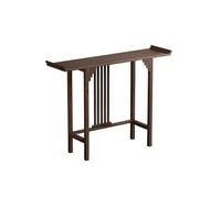 FBNMG Simple Bamboo Chinese-Style Entryway Table, Narrow Console Table, Display Table with Optional Drawer and Storage Shelf for Foyer Hallway Sofa Side Exhibition Room Study(47.24" Wx32.68 H, A)