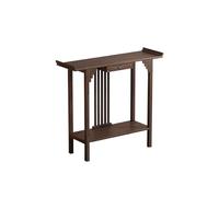 FBNMG Simple Bamboo Chinese-Style Entryway Table, Narrow Console Table, Display Table with Optional Drawer and Storage Shelf for Foyer Hallway Sofa Side Exhibition Room Study(39.37" Wx32.68 H, C)