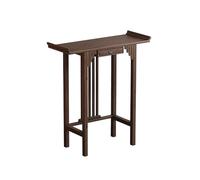 FBNMG Simple Bamboo Chinese-Style Entryway Table, Narrow Console Table, Display Table with Optional Drawer and Storage Shelf for Foyer Hallway Sofa Side Exhibition Room Study(31.50" Wx40.55 H, B)