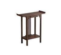 FBNMG Simple Bamboo Chinese-Style Entryway Table, Narrow Console Table, Display Table with Optional Drawer and Storage Shelf for Foyer Hallway Sofa Side Exhibition Room Study(31.50" Wx32.68 H, C)