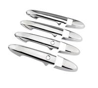 FBOIUYPL Car Outside Door Handle 8Pcs Carbon Fiber/Chrome Exterior Cover Trim Protection Decor ABS Sticker for Jazz GK5 GP5 2014-2020