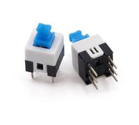 FBPQRCONS Push Button Switch Self-Locking 6 Feet Not 7 * 7mm Reset 8.5x8.5 Small Without Lock 20Pcs(7X7MM,Lockless)