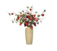 FbqLhe1ahh Simulation Pomegranate Flower Fruit Tree Branch Arrangement Chinese Dining Table Centerpiece Living Room TV Cabinet Ornaments Office