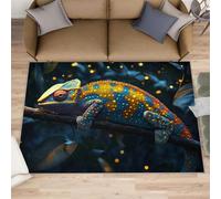 FBRUIEG Chameleon Area Rug, Rare Animals Print Rugs, Machine Washable Kids Rug for Living Room Bedroom Children's Room Dormitory Decor Floor Mat 70x140cm