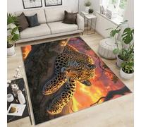 FBRUIEG Cheetah Rug for Bedroom - Under the Sunset Cheetah Rugs for Boys Room, Wild Animals Area Rug, Washable Carpet for Kids Dormitory Living Room Farmhouse 60x110cm