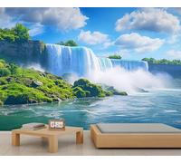 FBRUIEG Fall Mural, Landscape Wall Murals, Waterfall Wallpaper for Renters Living Room Bedroom Corridor TV Background Decor - 250x175cm