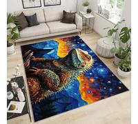 FBRUIEG Lizard Rug for Bedroom - Starry Sky Lizard Rugs for Living Room, Animal Area Rug, Large Decor Carpet for Boy Children's Room Dormitory Floor Mat 70x140cm