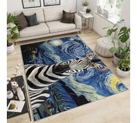 FBRUIEG Zebra Kids Rugs - Zebra Area Rug, Animal Rug for Living Room Bedroom, Washable Home Decor Carpet for Study Office Kitchen Dining Room Floor Mat 80x150cm