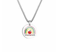 FBSHAD Adjustable Length Pendant Necklace for Women Teacher Appreciation Gifts Thank You Necklace For Heart Shape
