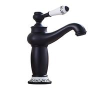 FBSHAD Antique Copper Faucet Hot Basin Faucet On The Revolving Platform Basin Retro European Dark Bronze Faucet B New Stage Basin Faucet,A Model Lampquality Assurance of and Cla