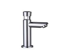 FBSHAD Bathroom Washbasin Faucet Copper Touch Press Time Delay Faucets Auto Self Closing Single Cold Water Toilet Saving Water Tap(3)