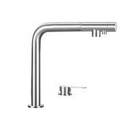 FBSHAD Brushed Nickel Faucet for Front Window Drinking Water Sink Taps Double Degree Swivel Spout 3 Way Kitchen Tap