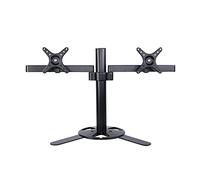 FBSHAD Dual Screen Table Top TV Stand with U-Shaped Metal Base, Tilt & Swivel Mount for TVs up to 27 Inches (15.7-18.8 inches) - Sturdy and Adjustable