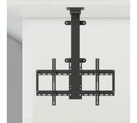 FBSHAD Electric TV Ceiling Mount - Adjustable Lifting Stand for 32-75 Inch TVs with Remote Control and Line Control, Up to 68 Inches High