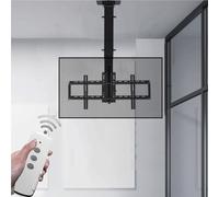 FBSHAD Electric TV Ceiling Mount with Telescopic Lift for 32-75 Inch TVs, Max Bearing 60Kg, Support Hole Spacing Up to 400mm x 600mm