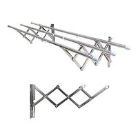 FBSHAD Extendable Foldable Hanger Wall Mounted Drying Rack Folding Dryer Clothes Airer, Towel Rail Telescopic, with Windproof Hook Fashionable