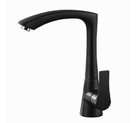 FBSHAD Granite Kitchen Faucet, Quartz Stone Trough, Dish Basin Faucet, Hot and Cold Water Trough, Water Spray Paint, Coffee Color,Q4 Pearl Blackquality Assurance of and Classic Retro L