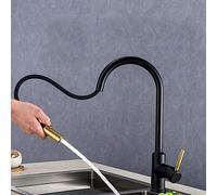 FBSHAD Kitchen faucets with Pull Down Sprayer, Pull Out, 2-Mode, hot and Cold Mixer, All Copper Black, Kitchen Sink, Faucet