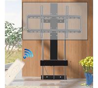 FBSHAD Motorized TV Bracket Stand with Remote Control, Adjustable Telescopic Height Electric TV Floor Stand for 37"-75" TVs, Max 50kg Capacity, 860-1560mm(9501750mm)