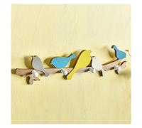 FBSHAD Mounted Rack Retro Bird Hook Wall Decoration American Country Style Green Hanger for Hanging Clothes Hat Key 4 Hooks Coat Stand